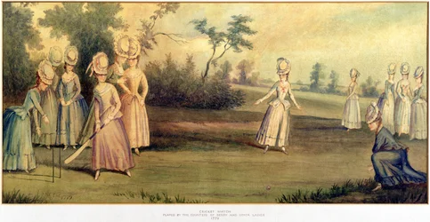 Cricket Match Played by the Countess of Derby and Other Ladies